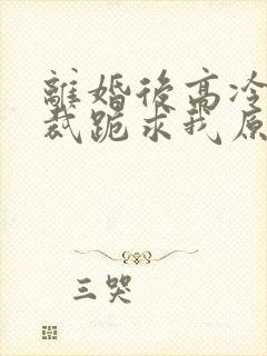 离婚后高冷女总裁跪求我原谅封面