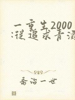 一重生2000:从追求青涩校花同桌开始