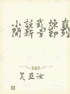 小说武炼巅峰杨开新章节列表封面