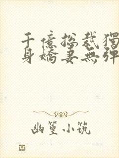 千亿总裁独宠替身娇妻无弹窗