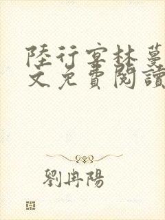 陆行宴林蔓栀全文免费阅读最新章节封面