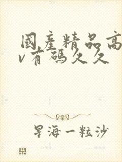 国产精品高潮av有码久久封面