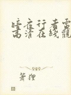 暗夜行者电视剧高清在线观看免费封面