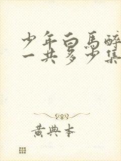 少年白马醉春风一共多少集?