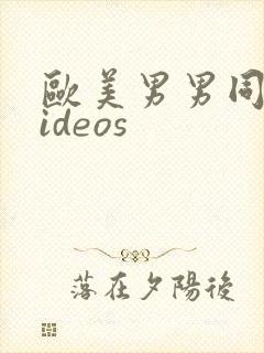 欧美男男同性videos