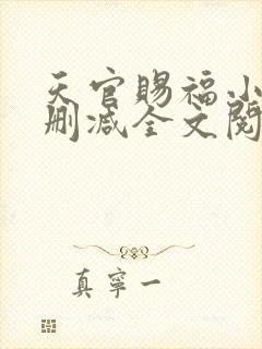 天官赐福小说无删减全文阅读