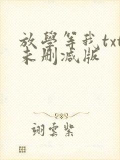 放学等我txt未删减版