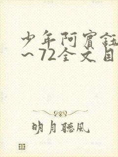 少年阿宾钰慧1～72全文目录免费阅读封面