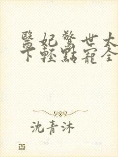 医妃惊世太子殿下轻点宠全文免费阅读