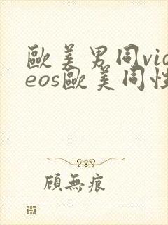 欧美男同videos欧美同性封面