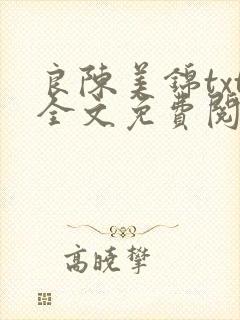 良陈美锦txt全文免费阅读