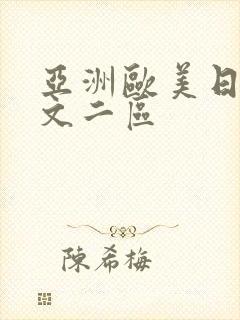 亚洲欧美日韩中文二区