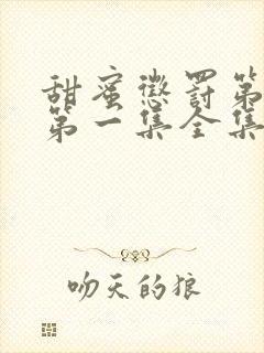 甜蜜惩罚第一季第一集全集台词完整免费观看