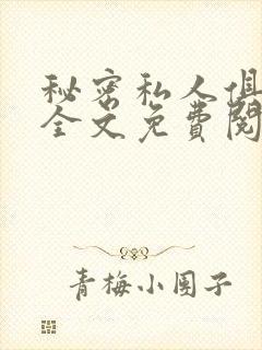 秘密私人俱乐部全文免费阅读