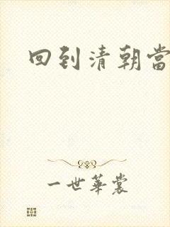 回到清朝当王爷封面