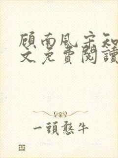 顾南风宋知意全文免费阅读最新