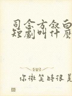 司念方叙白祁鹤短剧叫什么名字