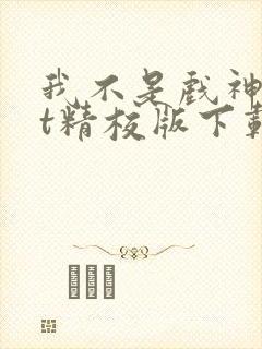 我不是戏神txt精校版下载