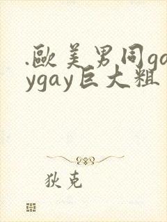 .欧美男同gaygay巨大粗