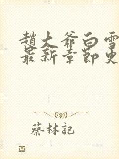 赵大爷白雪小说最新章节更新时间