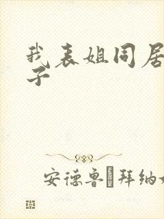 我表姐同居的日子封面