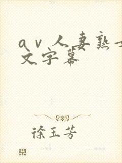 aⅴ人妻熟女中文字幕