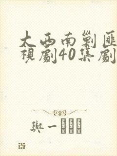 大西南剿匪记电视剧40集剧情