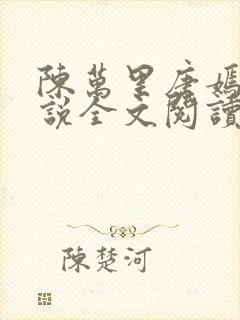 陈万里唐嫣然小说全文阅读最新章节列表封面