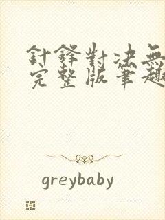 针锋对决无删节完整版笔趣阁