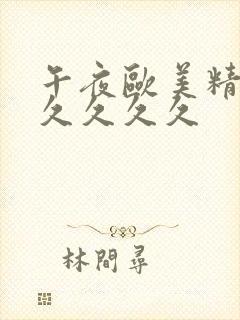 午夜欧美精品久久久久久