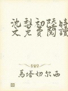 沈梨初陆时霁全文免费阅读最新章节