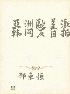 亚洲欧美激情日韩网友自拍在线