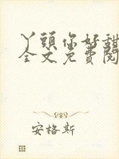 丫头你好甜小说全文免费阅读封面