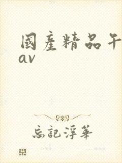 国产精品午夜性av