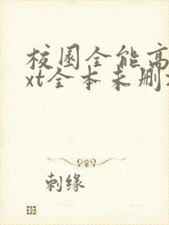 校园全能高手txt全本未删减下载