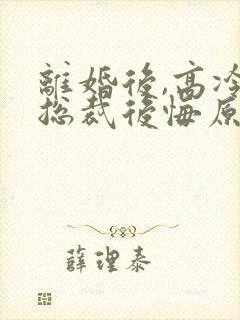 离婚后,高冷女总裁后悔原著小说