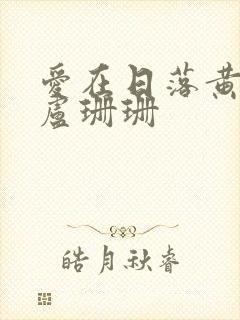 爱在日落黄昏时卢珊珊