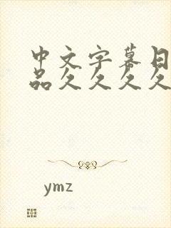 中文字幕日韩精品久久久久久久久封面