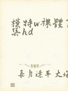 模特w裸体写真集hd封面