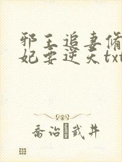 邪王追妻修罗狂妃要逆天txt