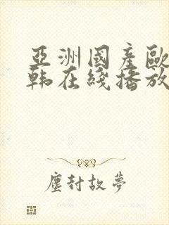 亚洲国产欧美日韩在线播放