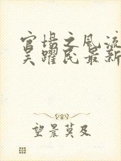 官场之风流医少吴跃民最新章节在线阅读