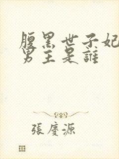 腹黑世子妃日常男主是谁封面