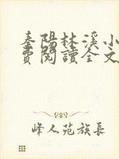 秦阳林溪小说免费阅读全文最新章节