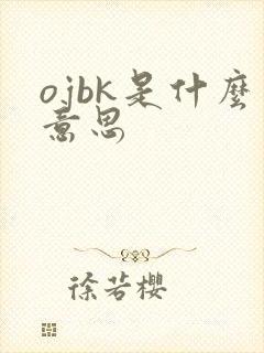 ojbk是什么意思封面
