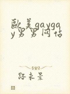 欧美gaygay男男网站
