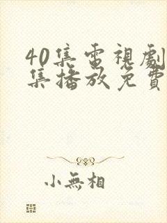 40集电视剧全集播放免费观看封面