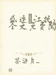 盛连玦江挽小说全文免费阅读