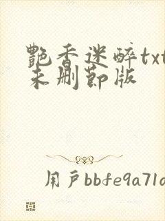 艳香迷醉txt未删节版