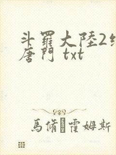 斗罗大陆2绝世唐门 txt